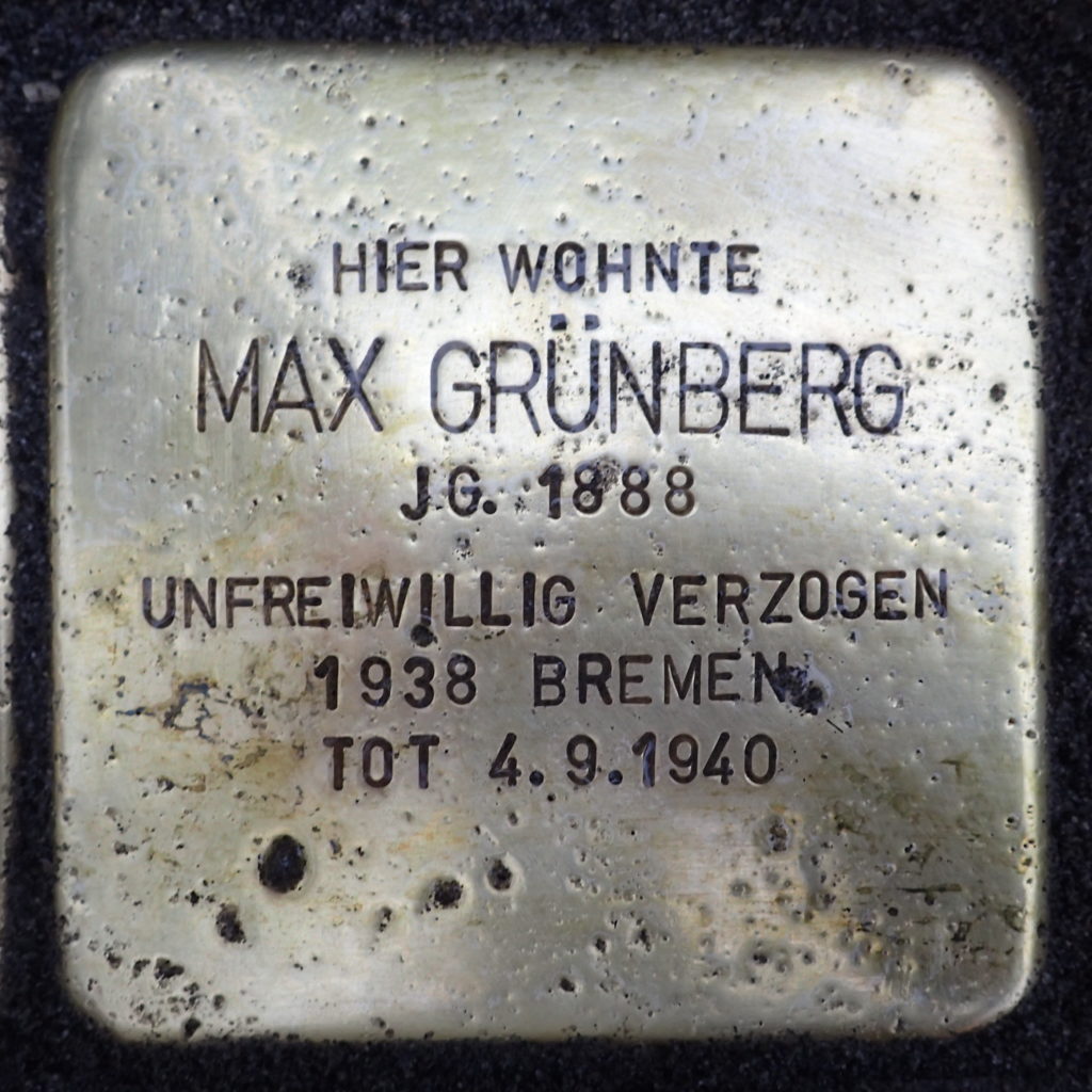 Stolperstein für Max Grünberg