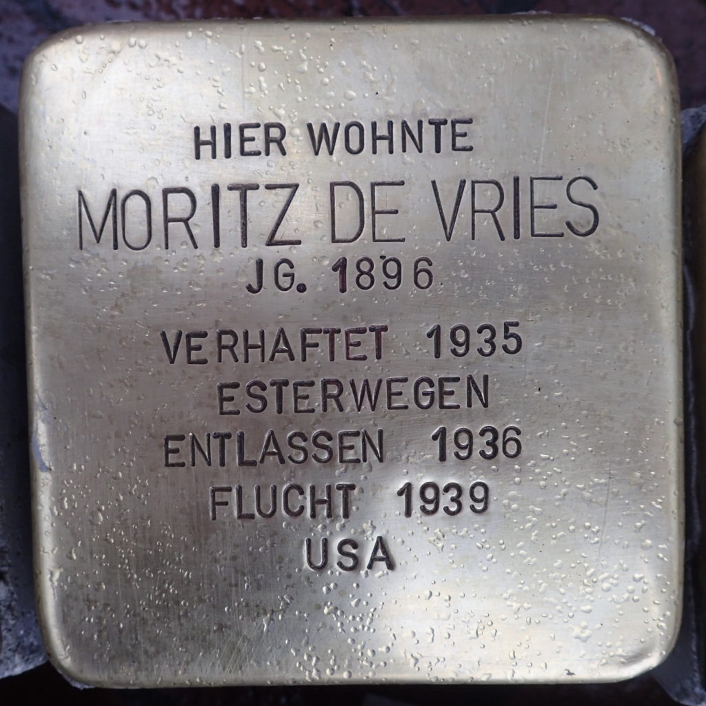 Stolperstein für Moritz de Vries