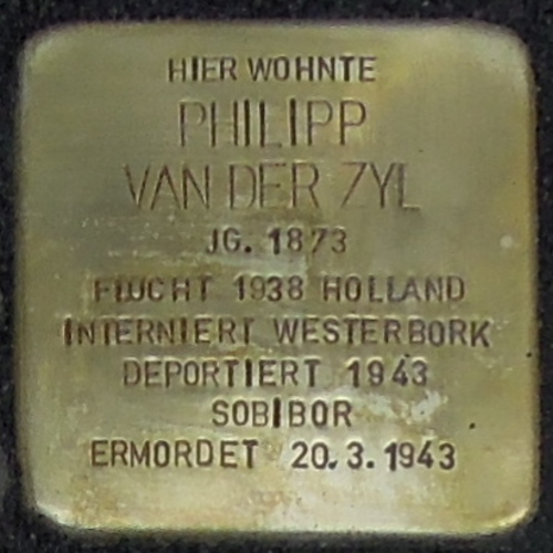 Stolperstein für Philipp van der Zyl