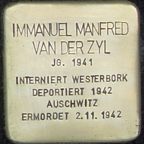 Stolperstein für Immanuel Manfred van der Zyl