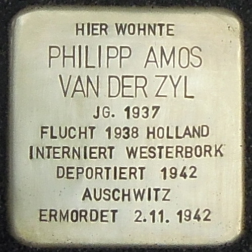 Stolperstein für Philipp Amos van der Zyl